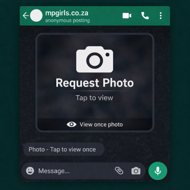 WhatsApp chat screenshot with photo request copy